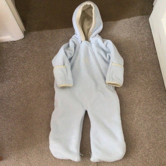 RALPH LAUREN LAYETTE BABY BOY FLEECE BUNTING- 9 MONTHS - Picture 1 of 8